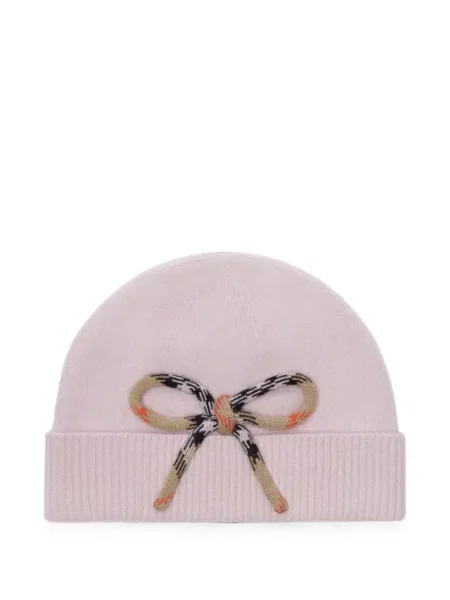 Czapka dziecięca Burberry różowa