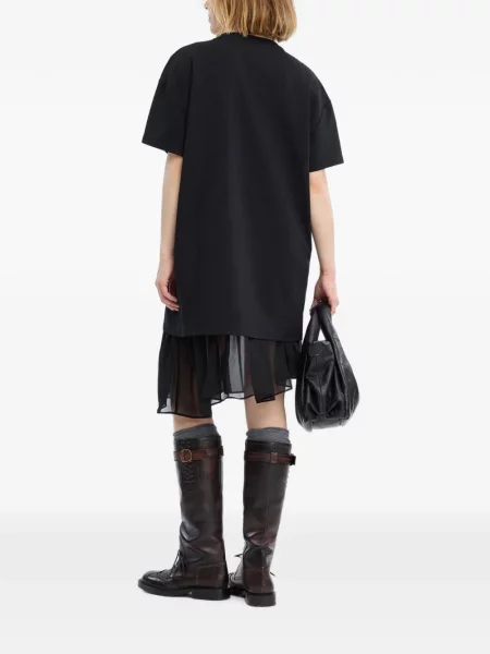 Tricou Munthe cu volane negru