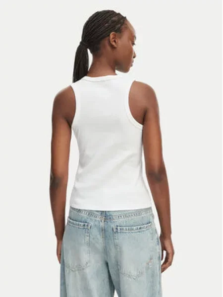 Tílko Calvin Klein Jeans Sl Baby Rib Logo Crew Tank Bright White L bílé