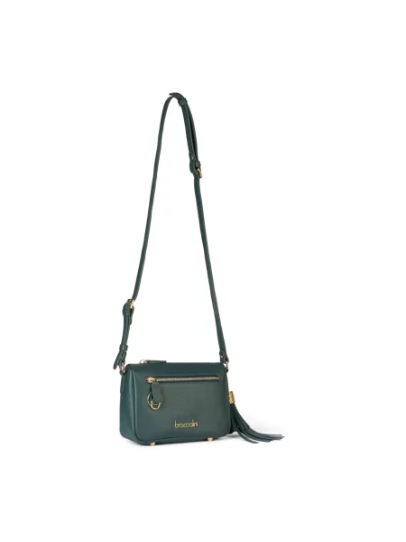 Torebka crossbody Braccialini skórzana zielona