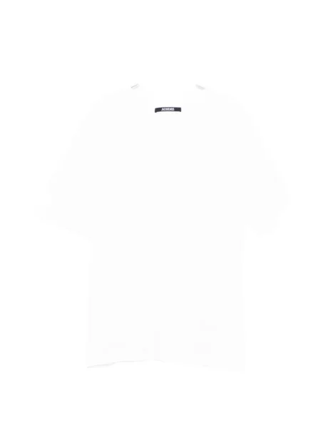 Tricou Jacquemus plisat alb