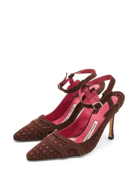Pántos körömcipő Manolo Blahnik barna
