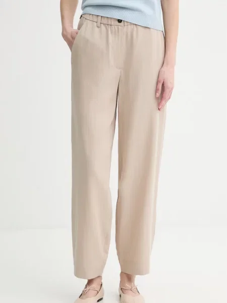 Marc O'Polo pantaloni din amestec de in bej