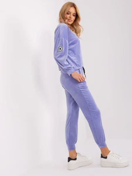 Hlače Fashionhunters vijolična