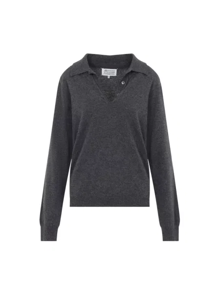 Sweter Maison Margiela wełniany szary