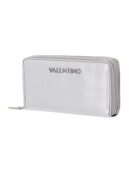 Lniany portfel Valentino By Mario Valentino elegancki szary