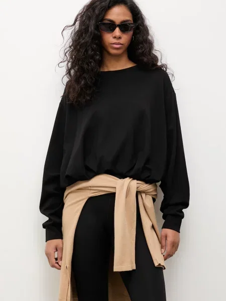 Answear.LAB bluzka z wiskozą czarna
