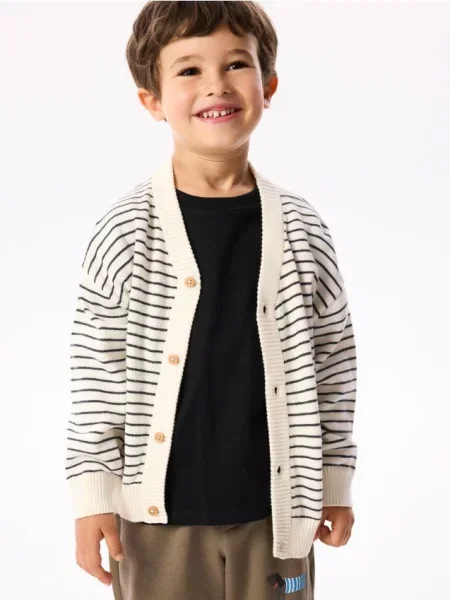 Reserved Cardigan din în dungi nude