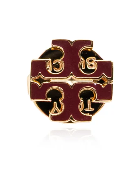 Kolczyki Tory Burch z logo żółte