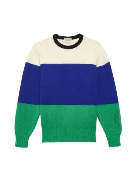 Sweter Jw Anderson wełniany w paski z paskiem