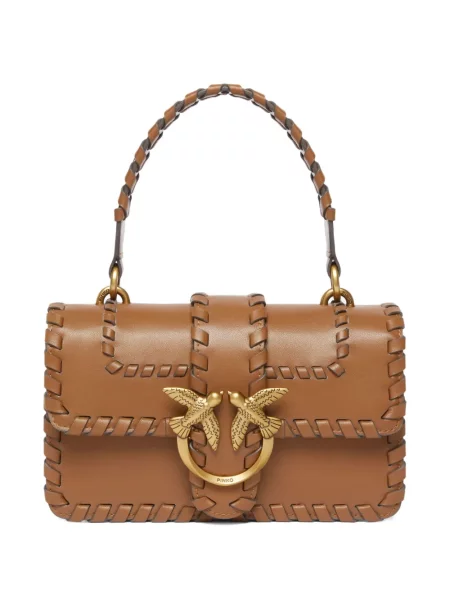 Geanta de piele Pinko din piele maro