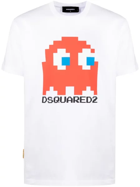 Tricou Dsquared2 cu imagine alb