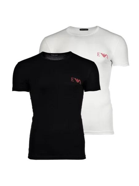 Тениска Emporio Armani Crew Neck T-Shirt White/ Black M черно