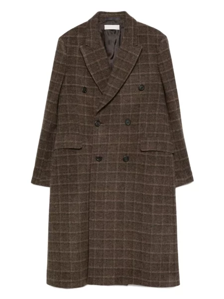 Palton Our Legacy în carouri maro