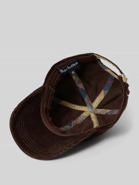 Czapka z daszkiem Barbour brązowa