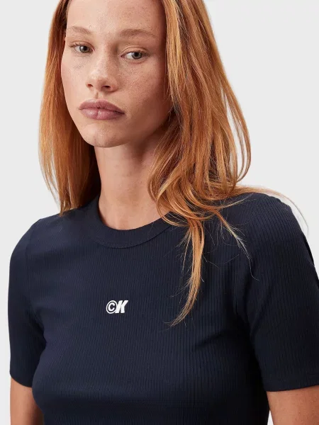Футболка Calvin Klein Jeans з модала синя