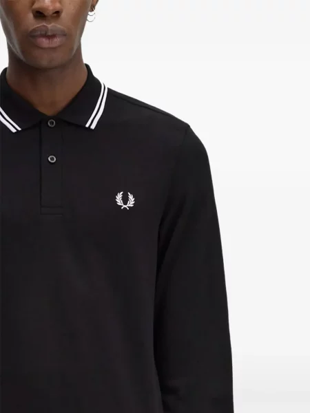 Polo Fred Perry cu broderie negru