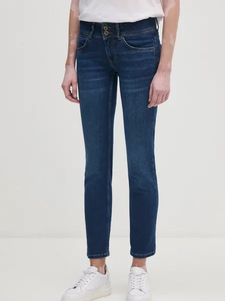 Дънки Pepe Jeans SLIM JEANS LW тъмносиньо