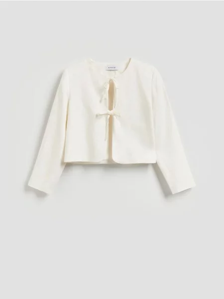 Reserved Жилет для костюма з льону білий