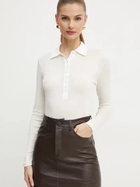 Majica z dolgimi rokavi Pinko bež