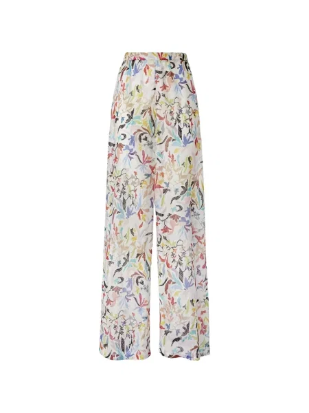 Pantaloni Missoni cu model floral alb