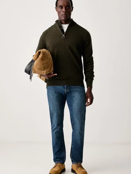 Barbour pulover pentru bărbați din lână verde
