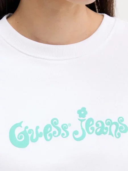 Кофта Guess Jeans з принтом білий