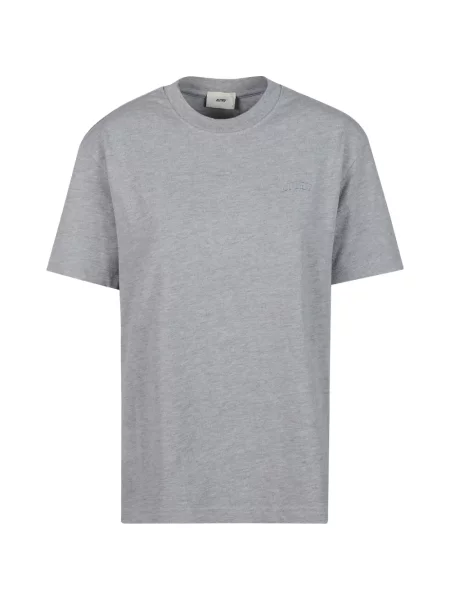 Tricou Autry cu broderie gri
