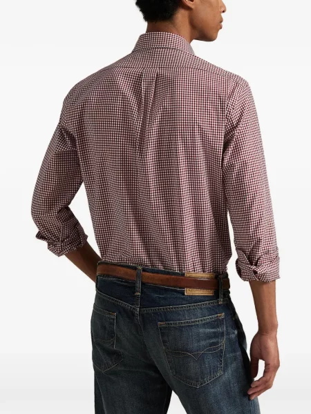 Scurt șapcă Polo Ralph Lauren cu broderie din jerseu maro