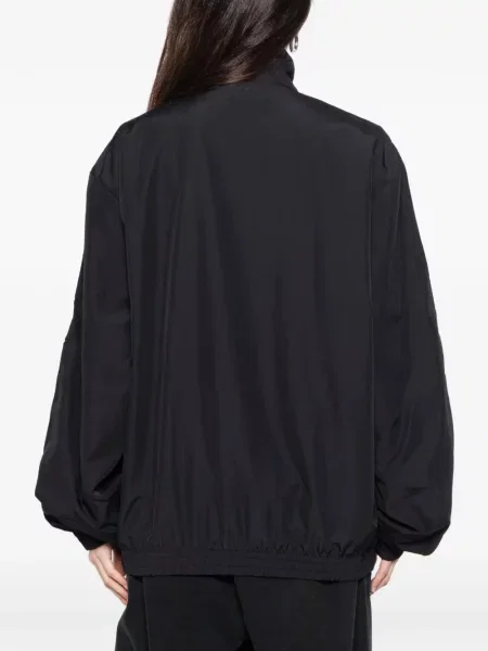 Pruhované kalhoty Adidas s potiskem černé