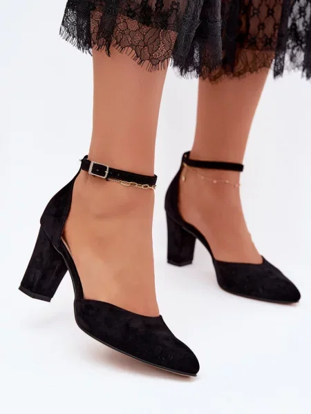 Pantofi cu toc Zazoo negru