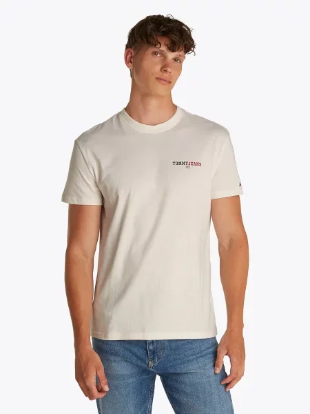 Tommy Jeans Marškinėliai raudona / juoda balta