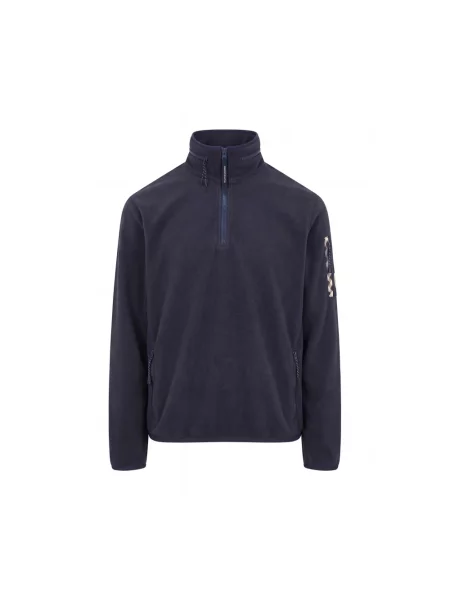 Bluza z kapturem Aquascutum z kapturem z logo niebieska
