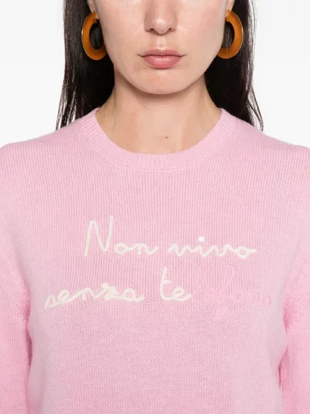 Pulover Mc2 Saint Barth cu broderie roz