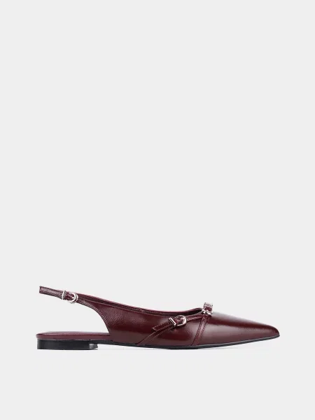 Шкіряні Балетки MIRATON бордовий