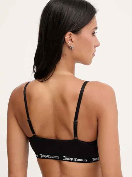 Juicy Couture podprsenka s bavlnou REN BRALET čierna
