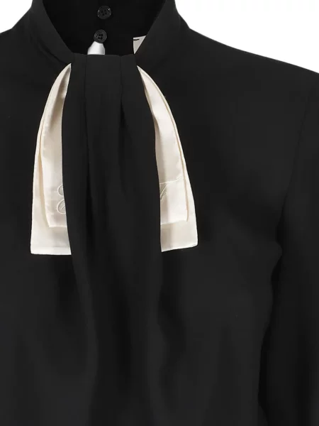 Bluză Elisabetta Franchi cu funde negru