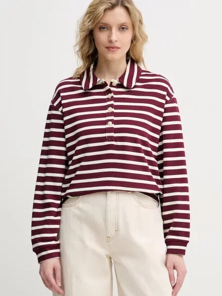 United Colors of Benetton longsleeve bordowa