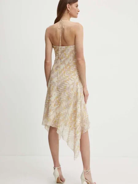 Сукня Patrizia Pepe mini розкльошена бежевий