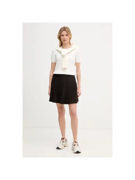 Lacoste T-shirt swetrowy z bawełną beżowa