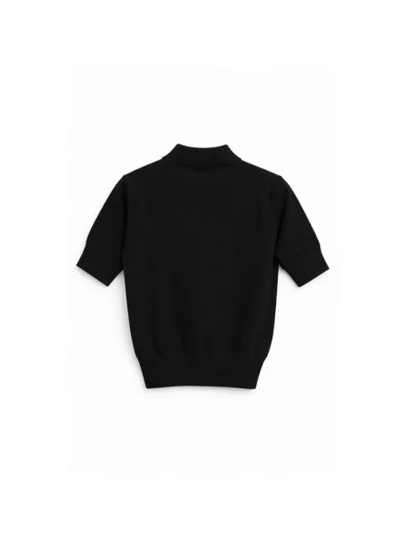 Sweter z golfem John Richmond z krótkim rękawem do golfa czarny