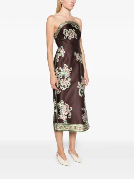 Rochie midi Alemais maro