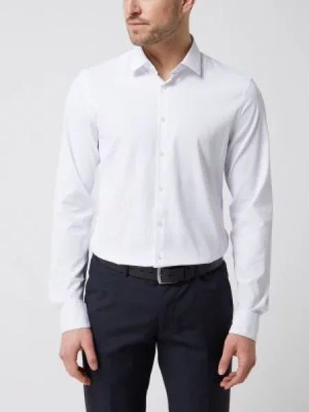 Koszula biznesowa o kroju super slim fit ze streczem Jake*s biała