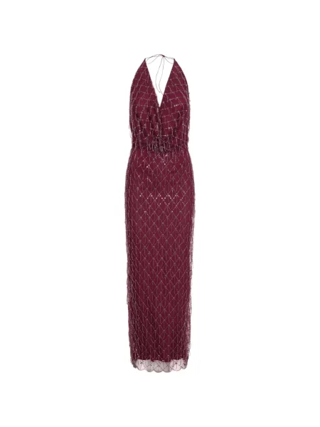Rochie Rotate Birger Christensen cu paiete cu gât halter roșu