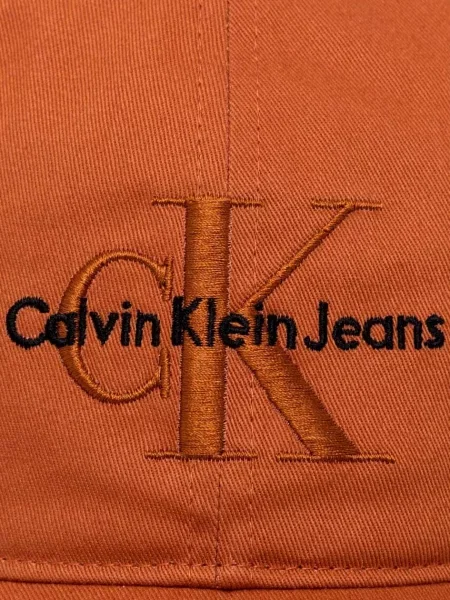 Bejzbolska kapa Calvin Klein Jeans oranžna črna