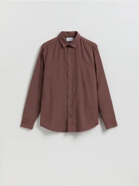 Reserved Cămașă slim fit din egiptean maro