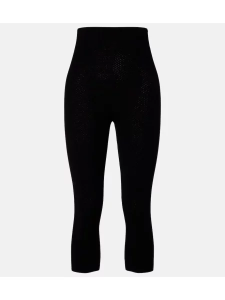 Pantaloni Chloé tricotate negru