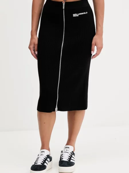 Karl Lagerfeld Jeans spódnica midi ołówkowa czarny