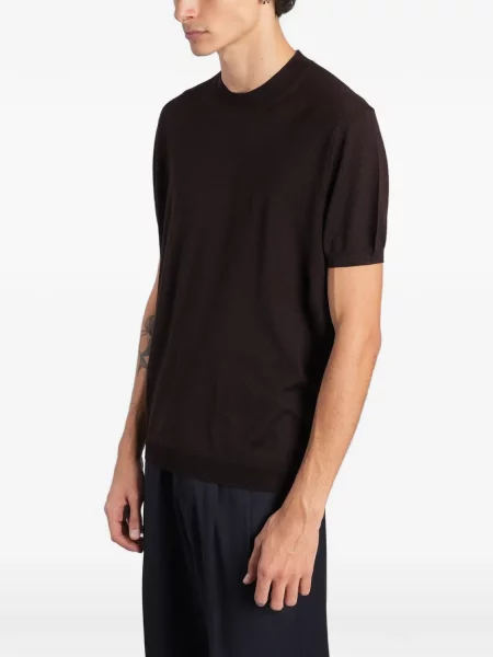Tricou Low Brand tricotate maro