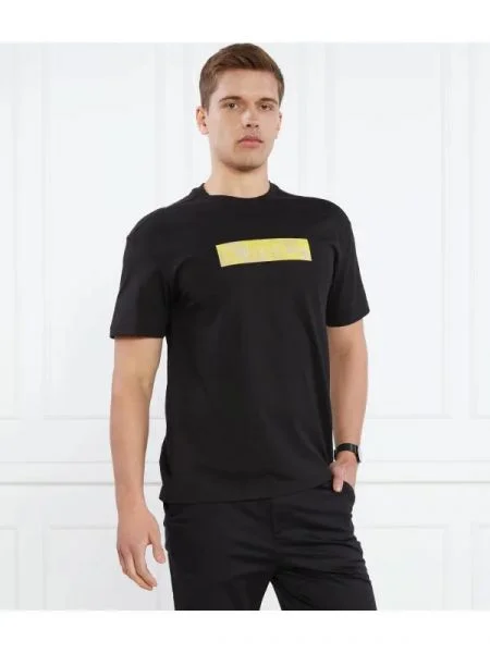 Calvin Klein Póló CAMO RAISED BOX LOGO | Comfort fit fekete
